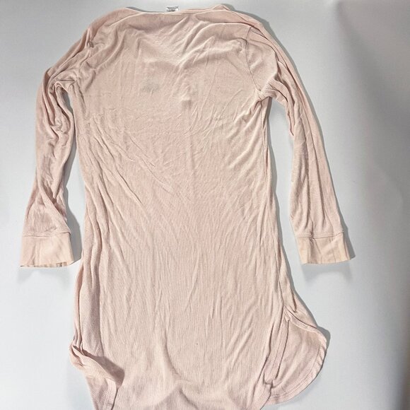 Calvin Klein Womens Pink/cream Long Sleeve sleepwear V neck pullover size small - Picture 7 of 7